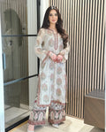 Organza white suit with Duppta