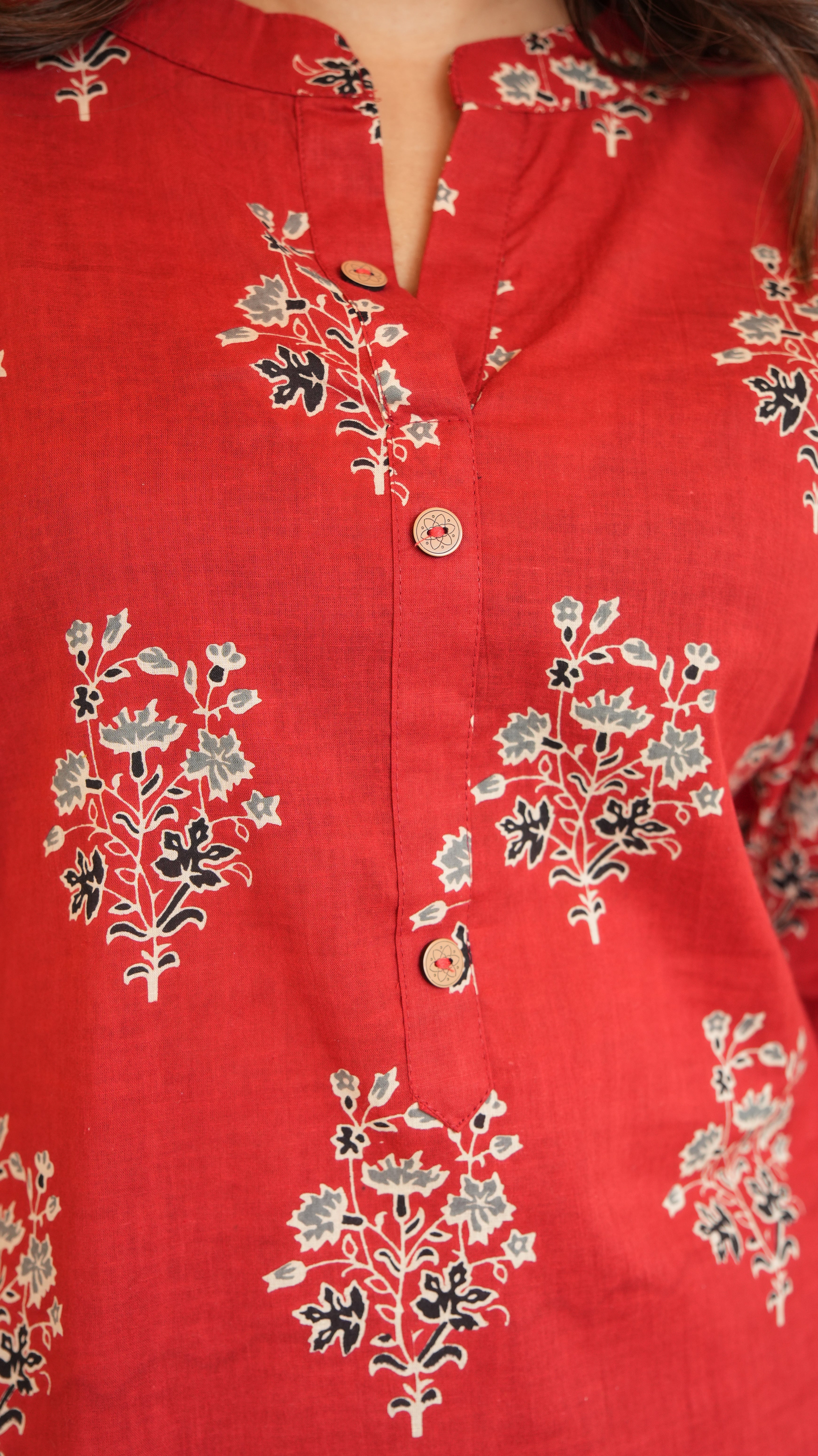 New Printed Kurta Pant Set Blue