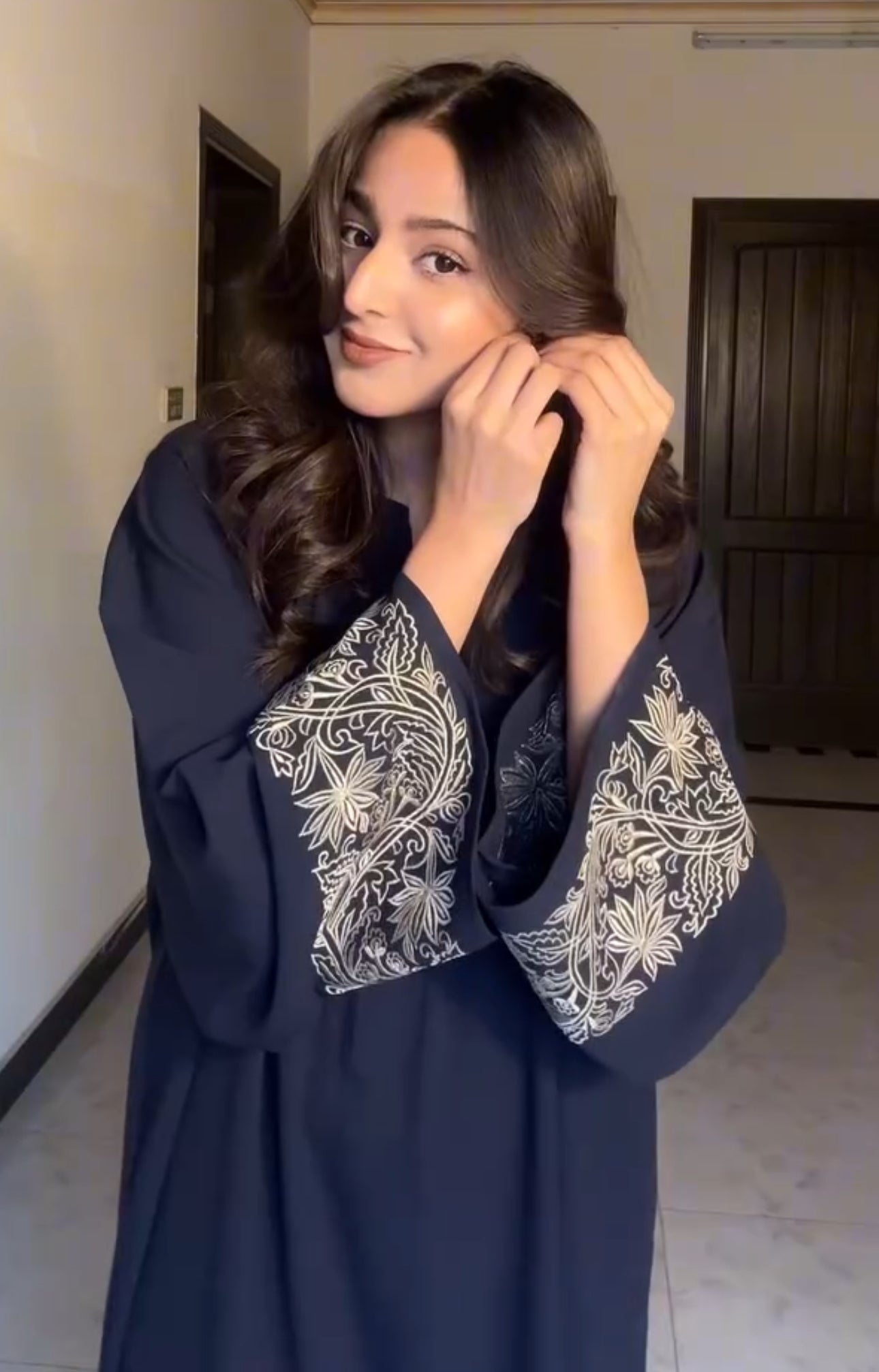 Blue Over Size kurti set
