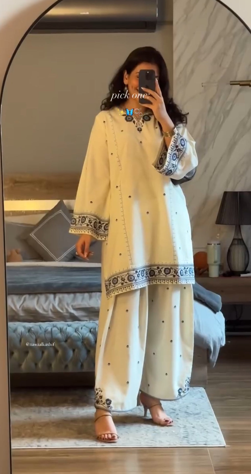Safaid Sitara  Co-ord Set