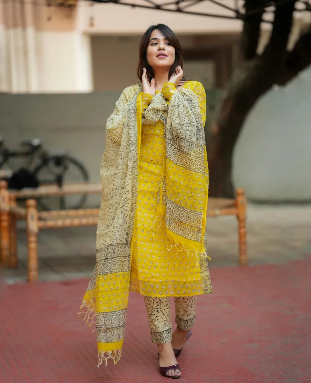 Banarasi Cotton Silk Kurta set