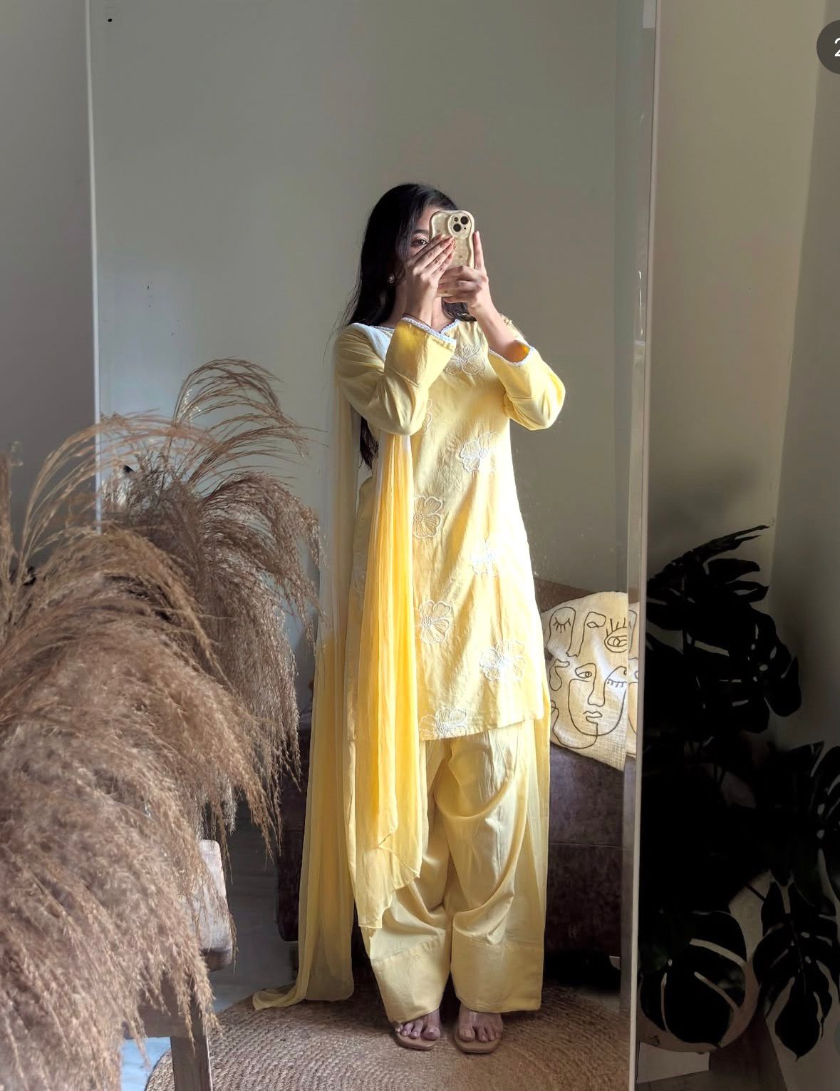 Yellow embroidery farsi