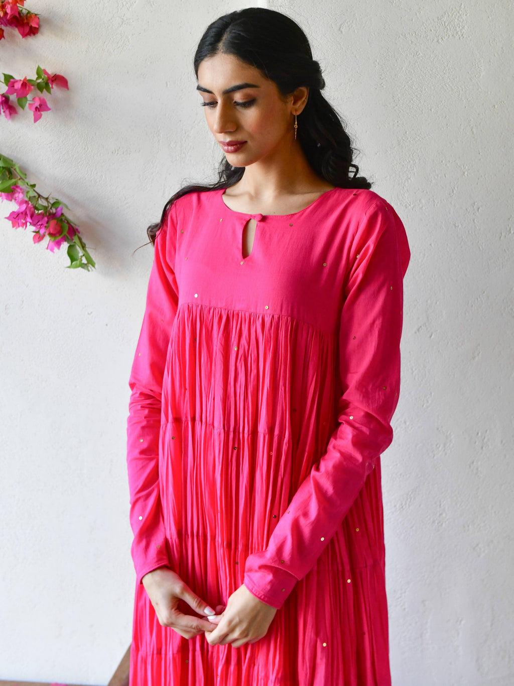 Gulabi Ghera Kurta Set