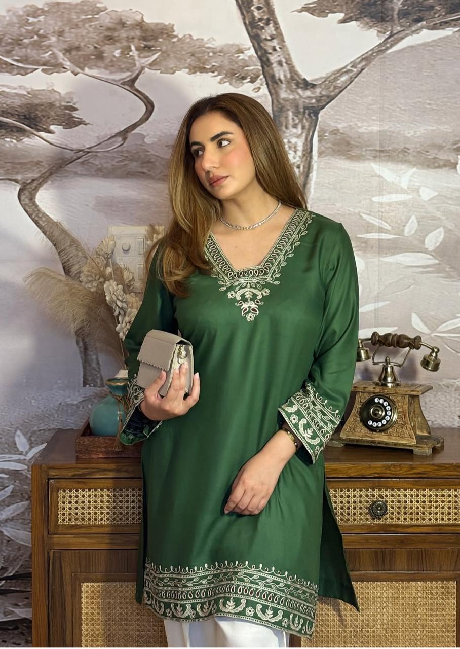 Classic Green Embroidered Co-ord Set