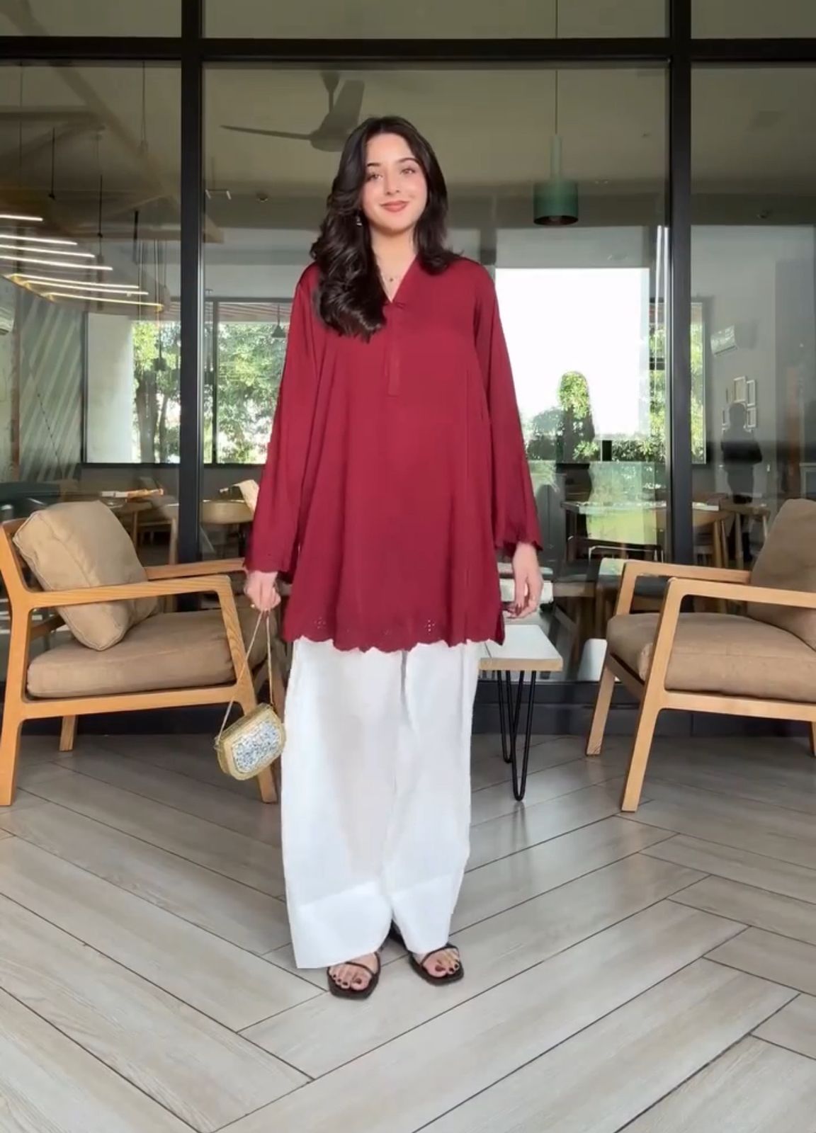 Maroon Bliss Kurta Set